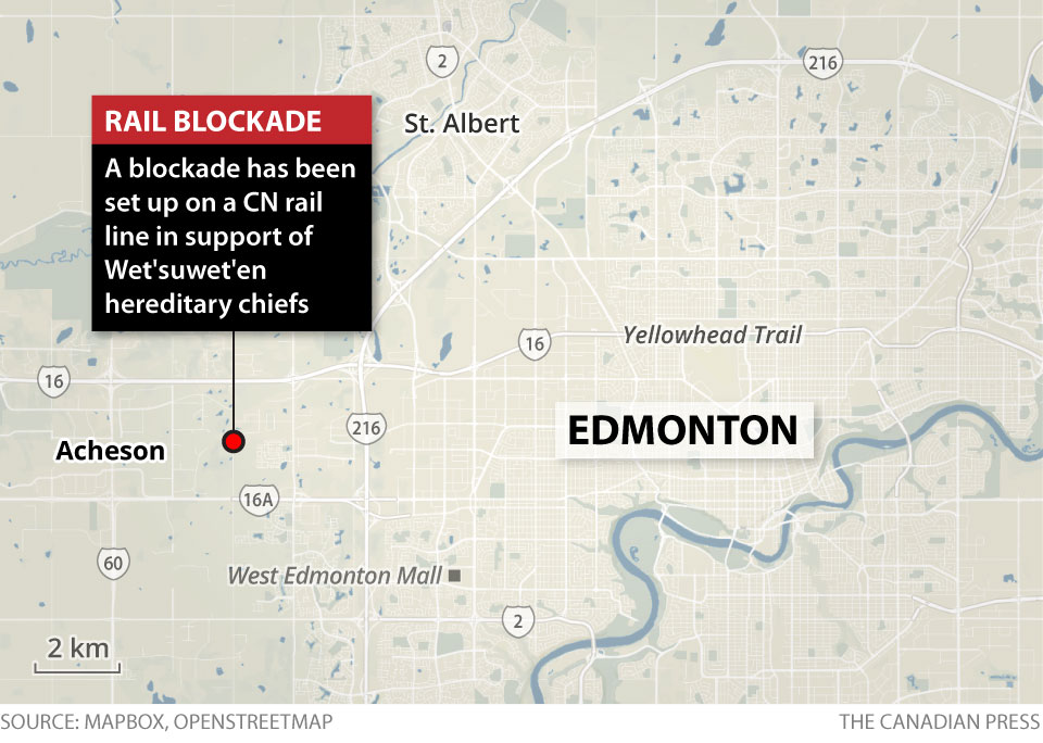 EDMONTON RAIL BLOCKADE