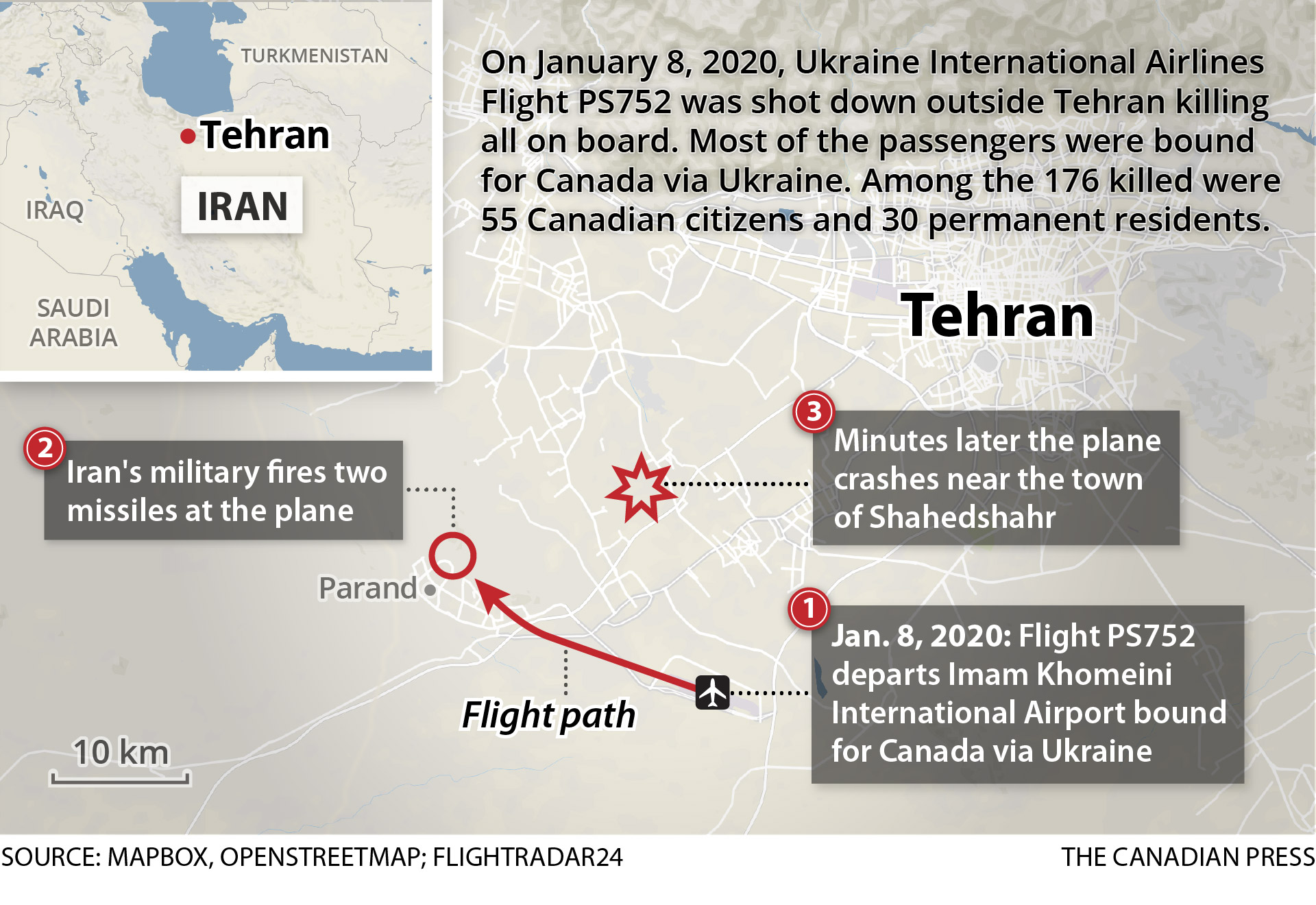 Iran plane crash anniversary