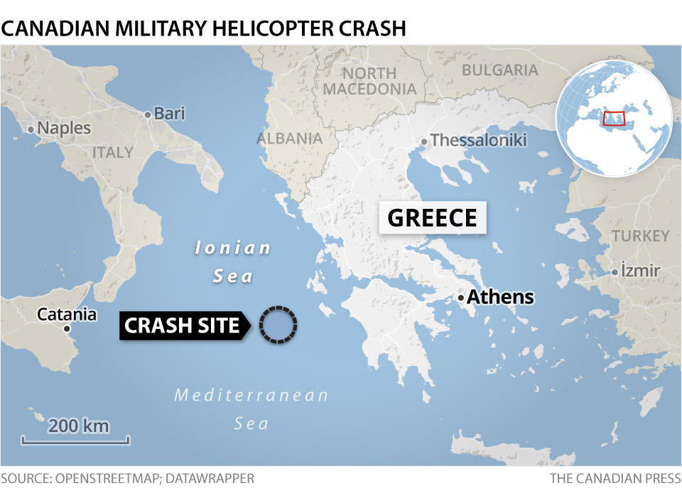 CANADIAN NATO HELICOPTER CRASH