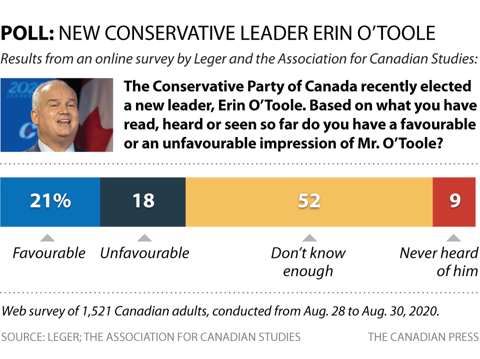POLL: NEW CONSERVATIVE LEADER ERIN O'TOOLE